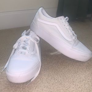 White platform vans